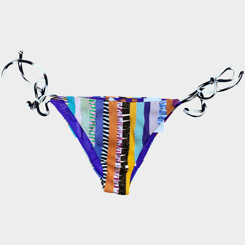 Missoni multicoloured patchwork stripe knitted print bikini