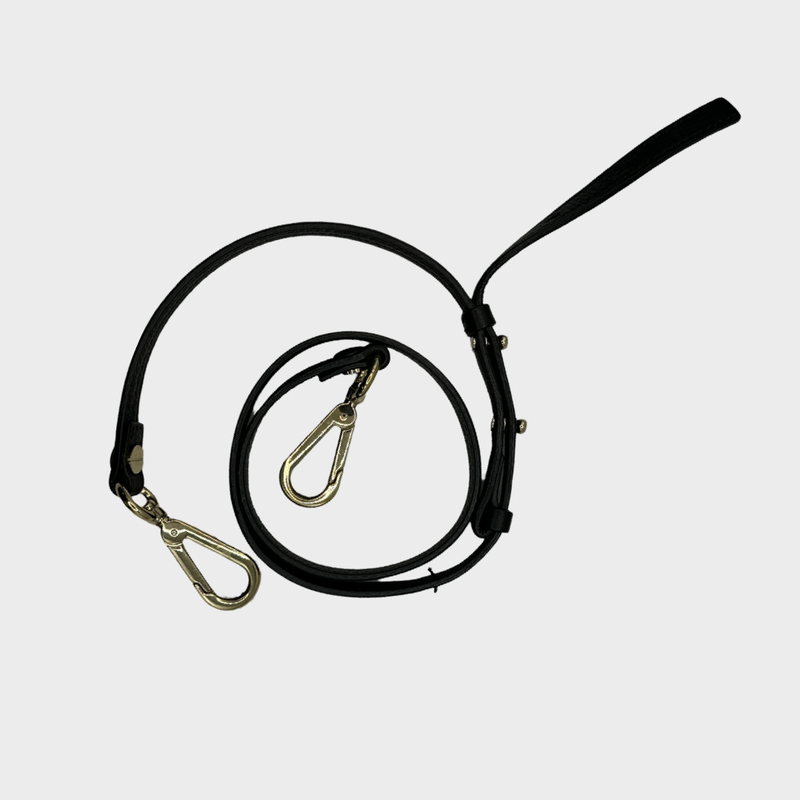 CHLOÉ black grained leather and suede FAYE handbag