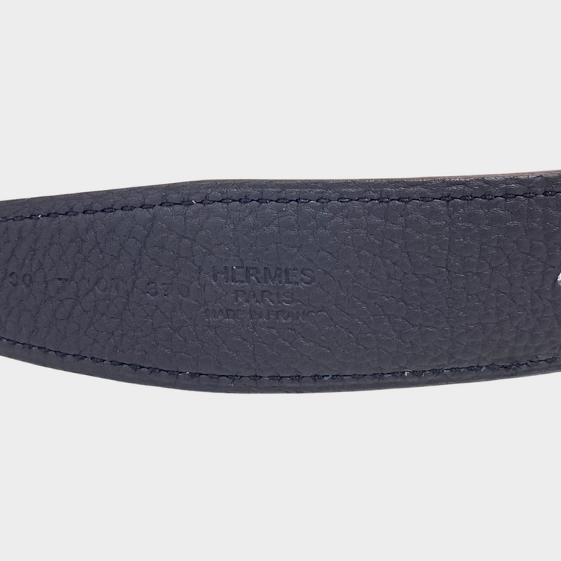Hermes men's black & brown reversible leather belt