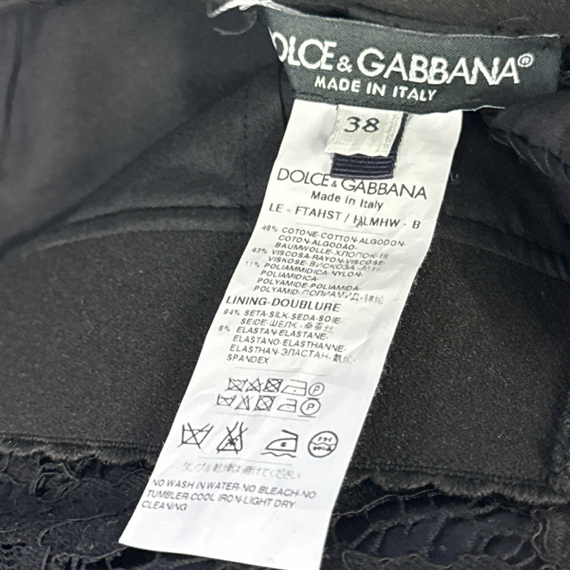 Dolce&Gabbana Women's lace Black Pants