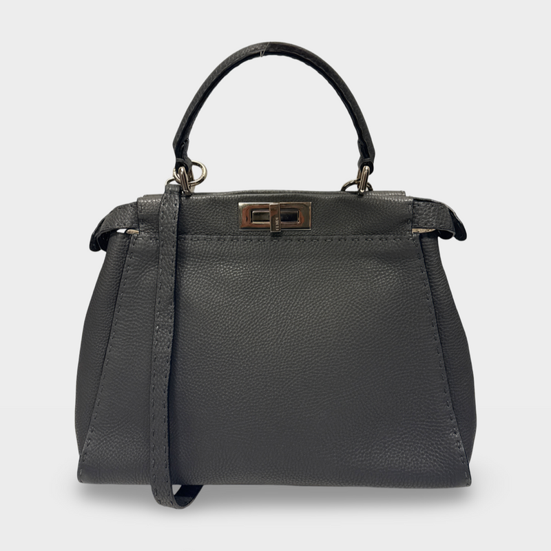 Fendi Peekaboo Women's Grey leather Handbag