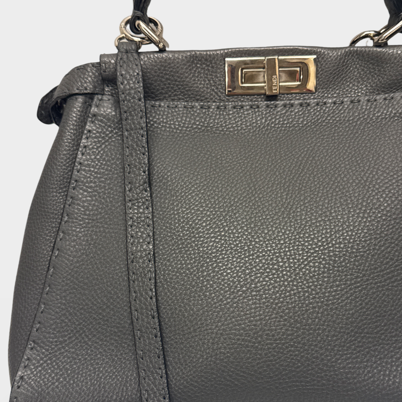 Fendi Peekaboo Women's Grey leather Handbag