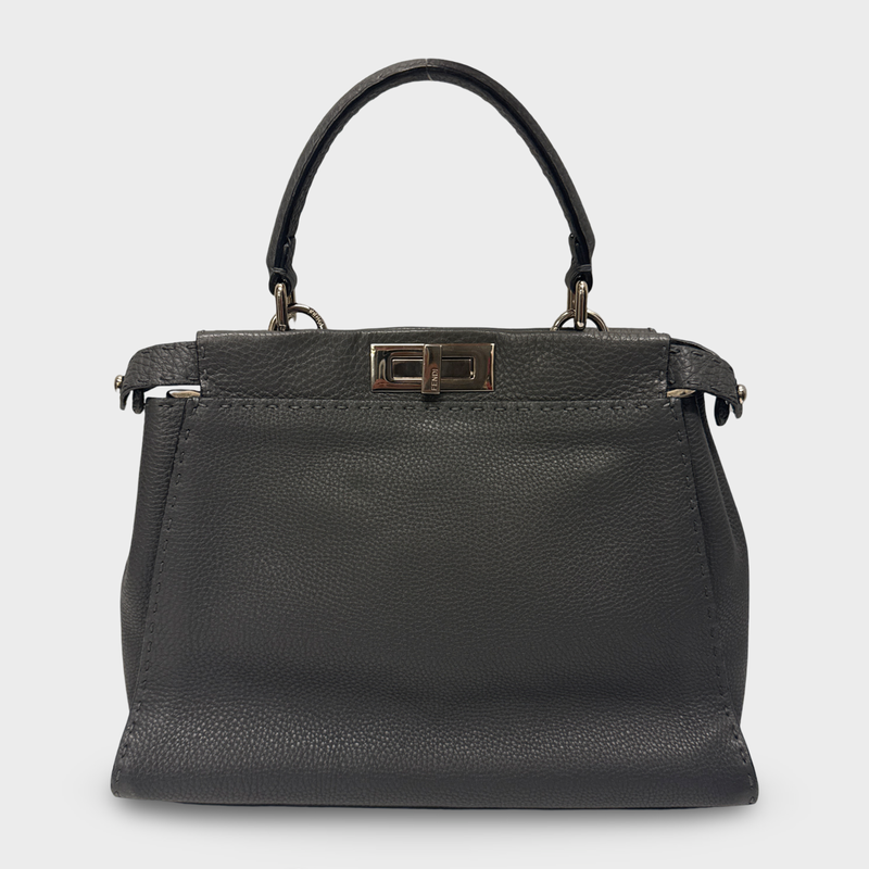 Fendi Peekaboo Women's Grey leather Handbag