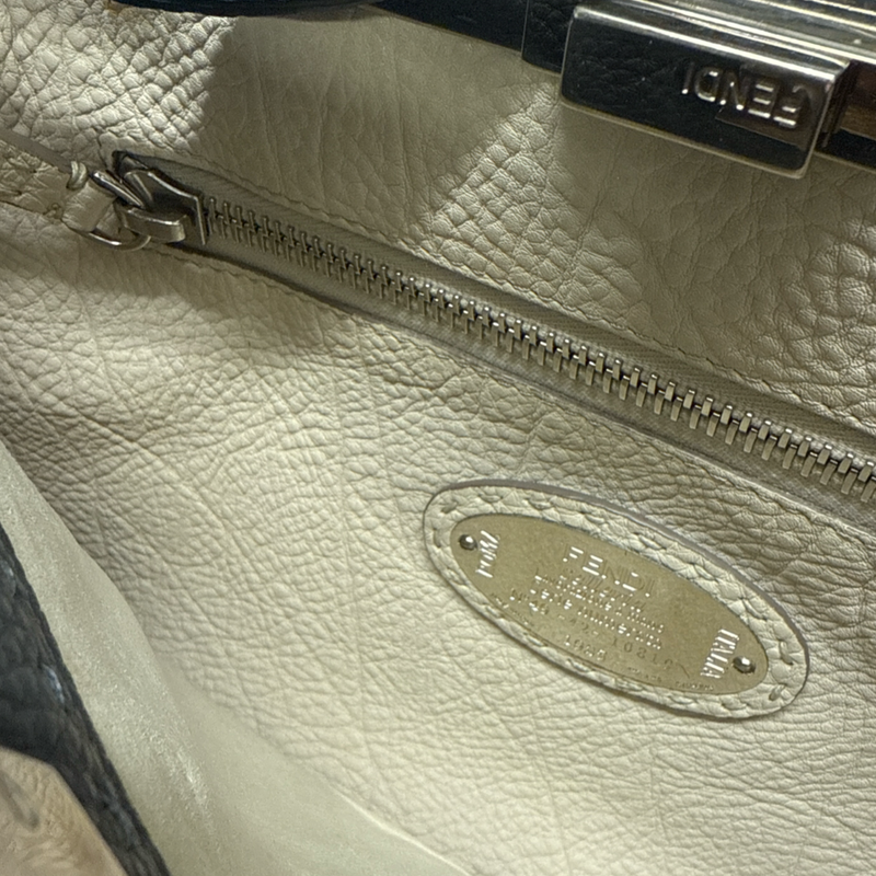 Fendi Peekaboo Women's Grey leather Handbag