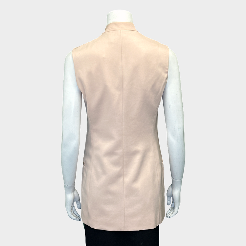 STELLA MCCARTNEY women's pink blush wool long tailored vest