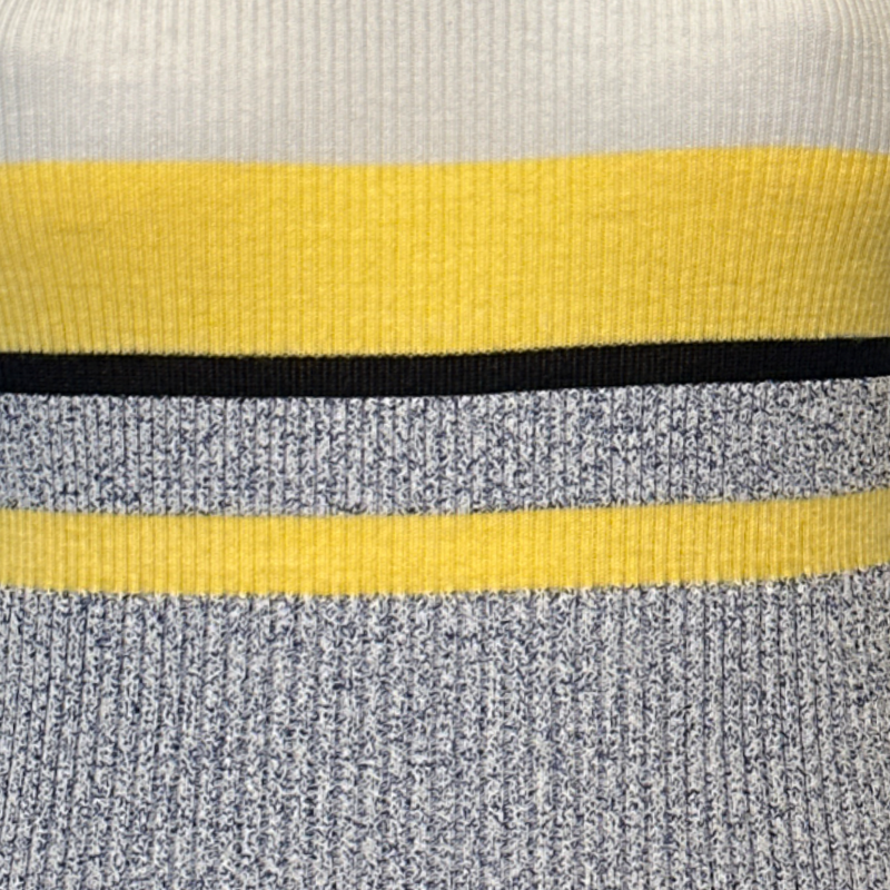 Victoria by Victoria Beckham multicoloured striped ribbed woolen sleeveless dress