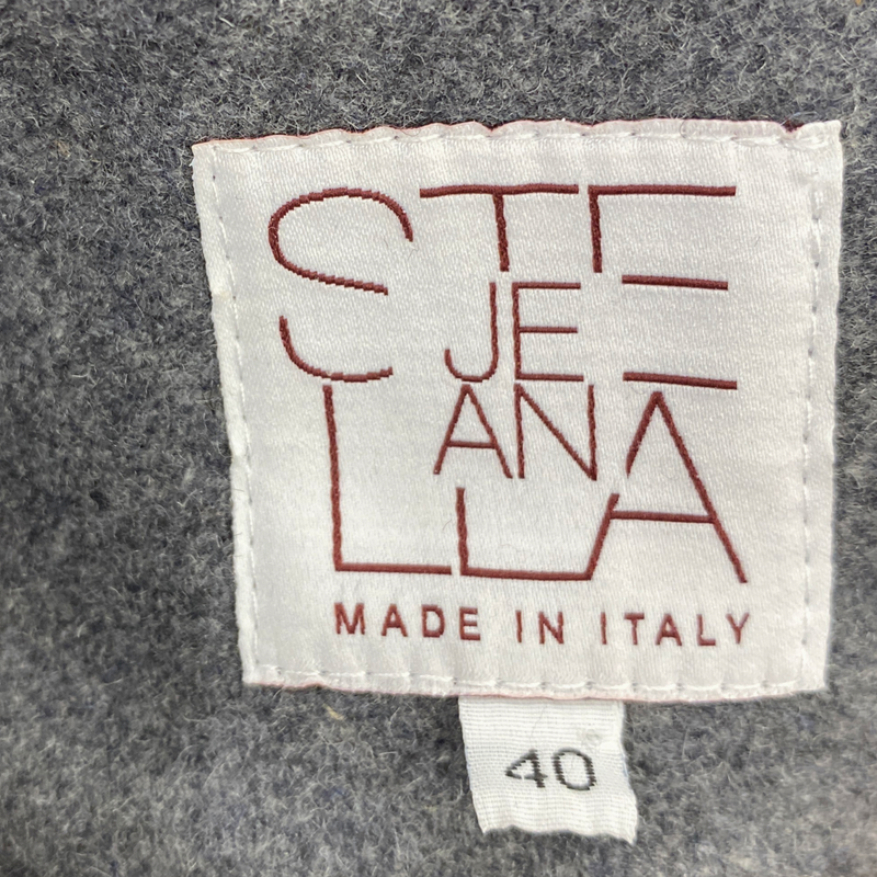 Stella Jane wool embroidered grey midi skirt