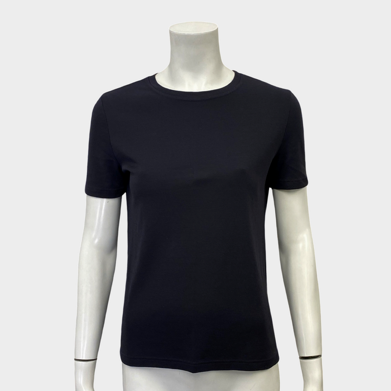 Hermes women's plum navy cotton top