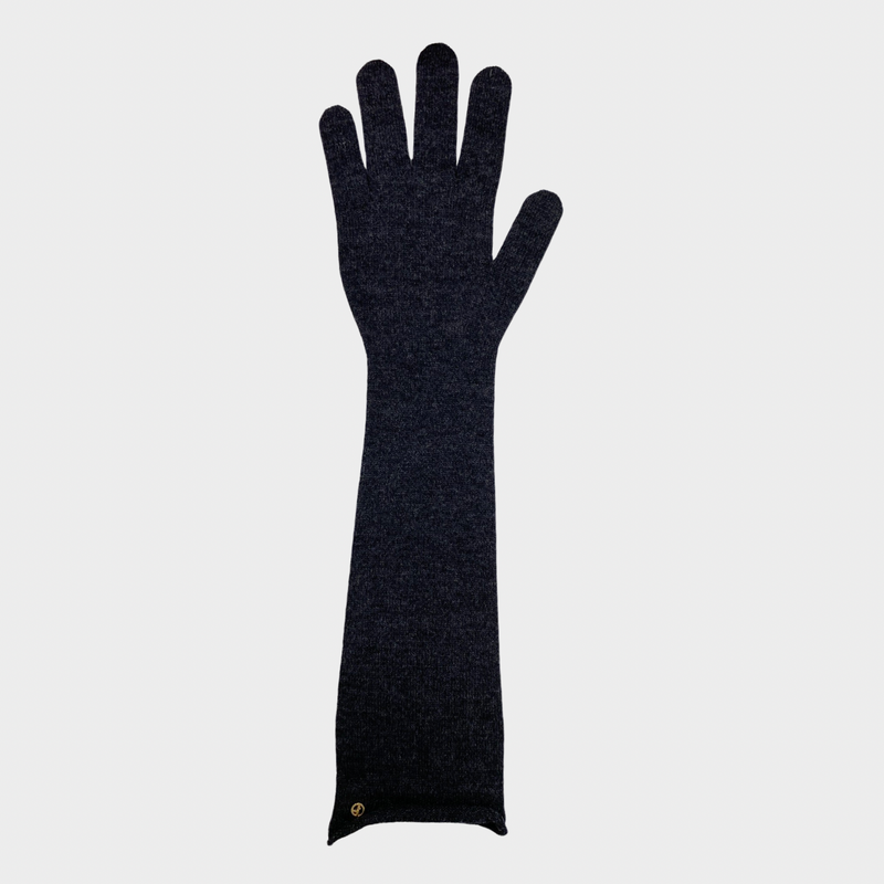 Giorgio Armani women's grey wool long gloves