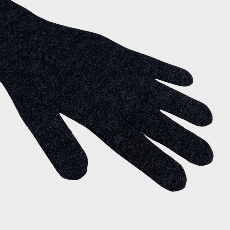 Giorgio Armani women's grey wool long gloves