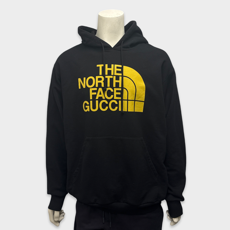 Gucci x The North Face Men's Black and yellow logo Hoodie