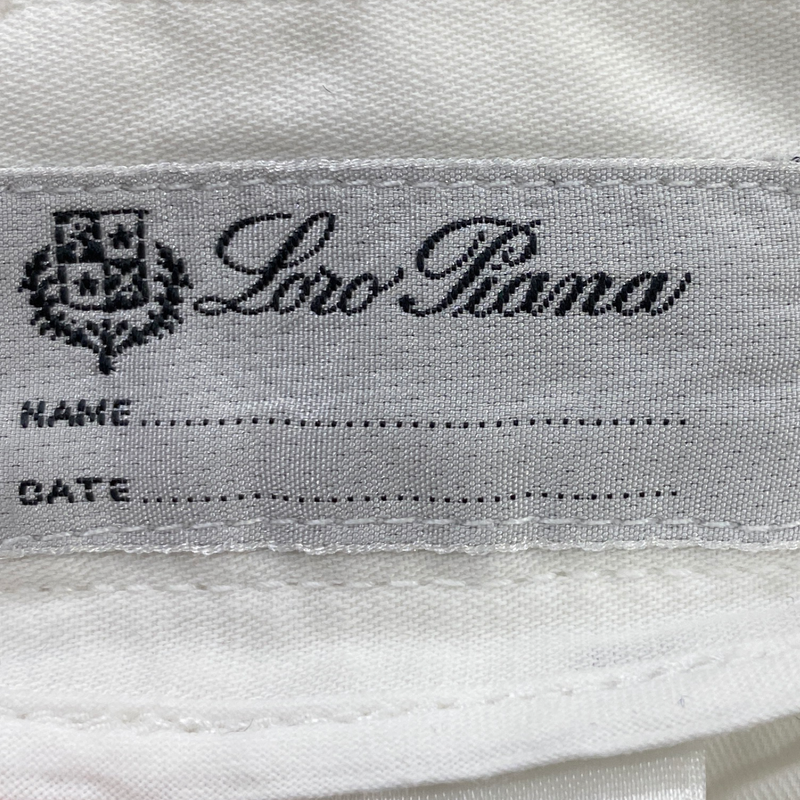 Loro Piana men's white cotton shorts