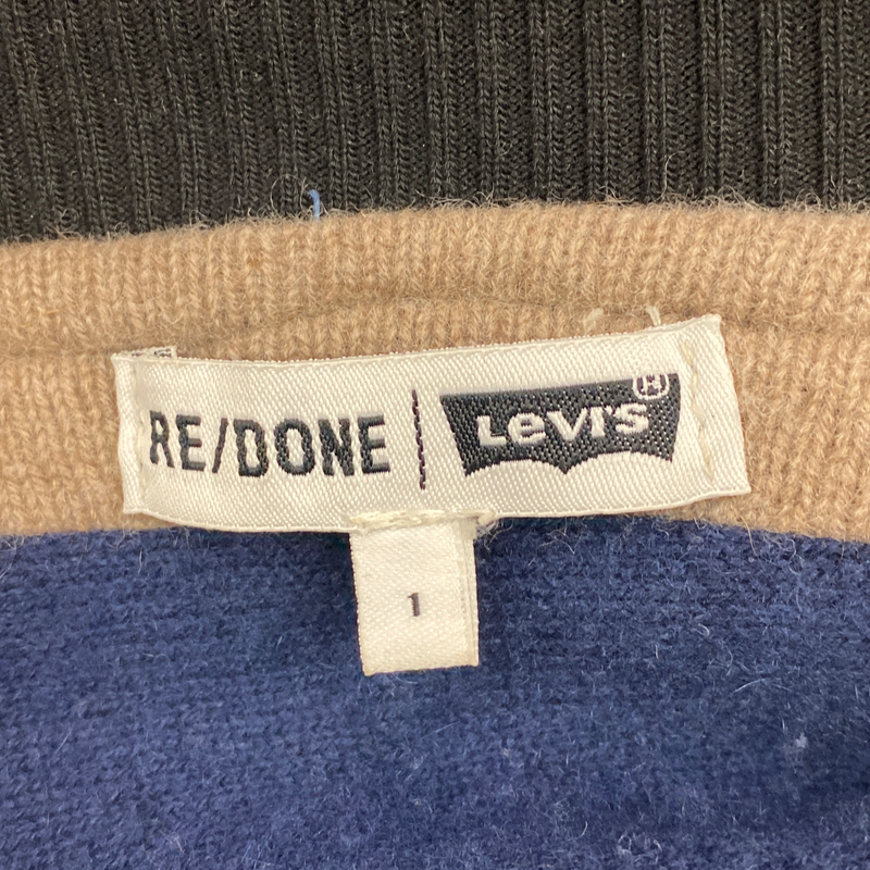 Levi's x ReDone women's blue denim jacket with patchwork lining