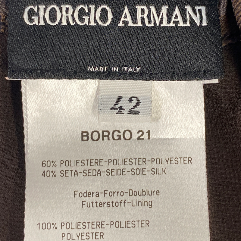 Giorgio Armani women's brown trousers with front pleats