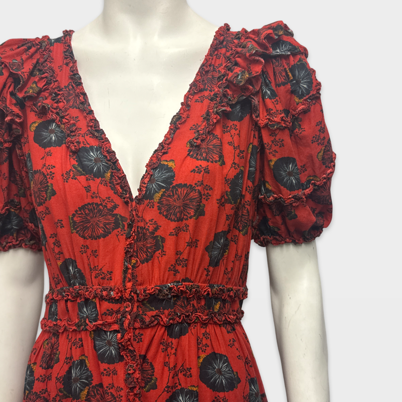 Ulla Johnson Red floral print cotton Dress