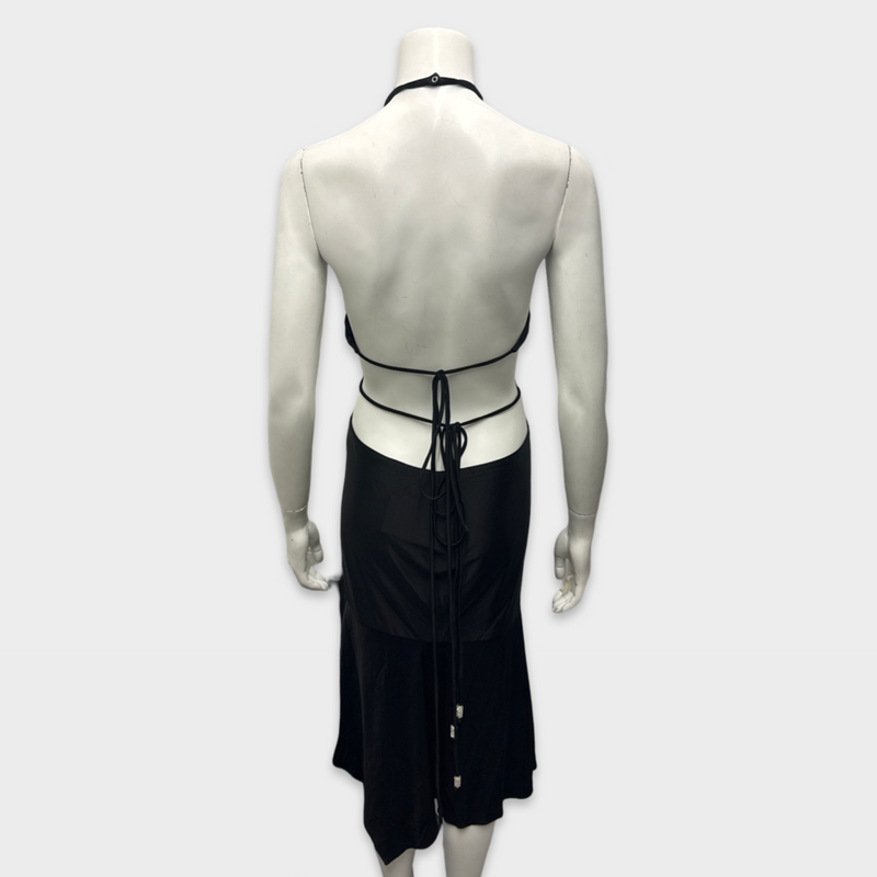 Alexandre Vauthier Black open back viscose Dress
