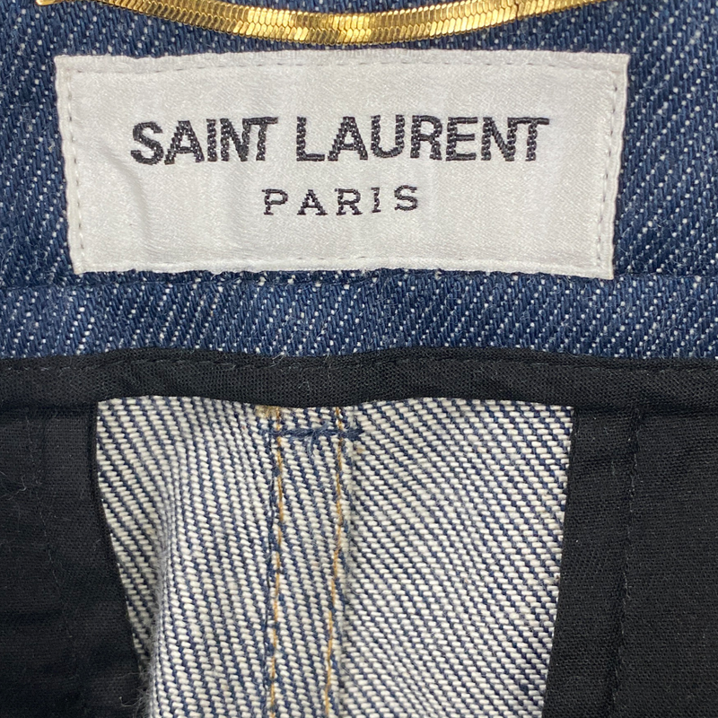Saint Laurent women's blue denim trousers