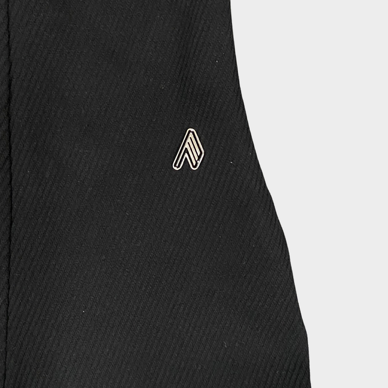 The Attico women's black cotton blend 'High-rise stirrup' leggings