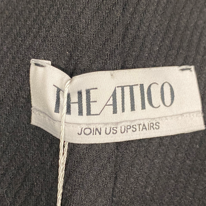The Attico women's black cotton blend 'High-rise stirrup' leggings