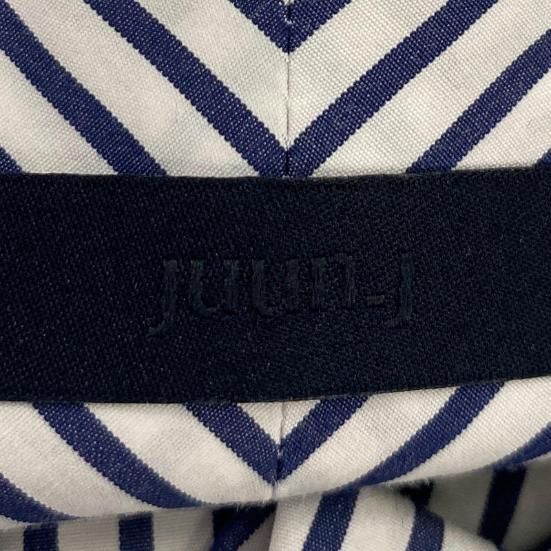 Juun J women's white & navy striped oversized shirt