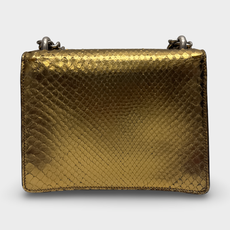 Gucci Women's Gold Python leather motif Handbag