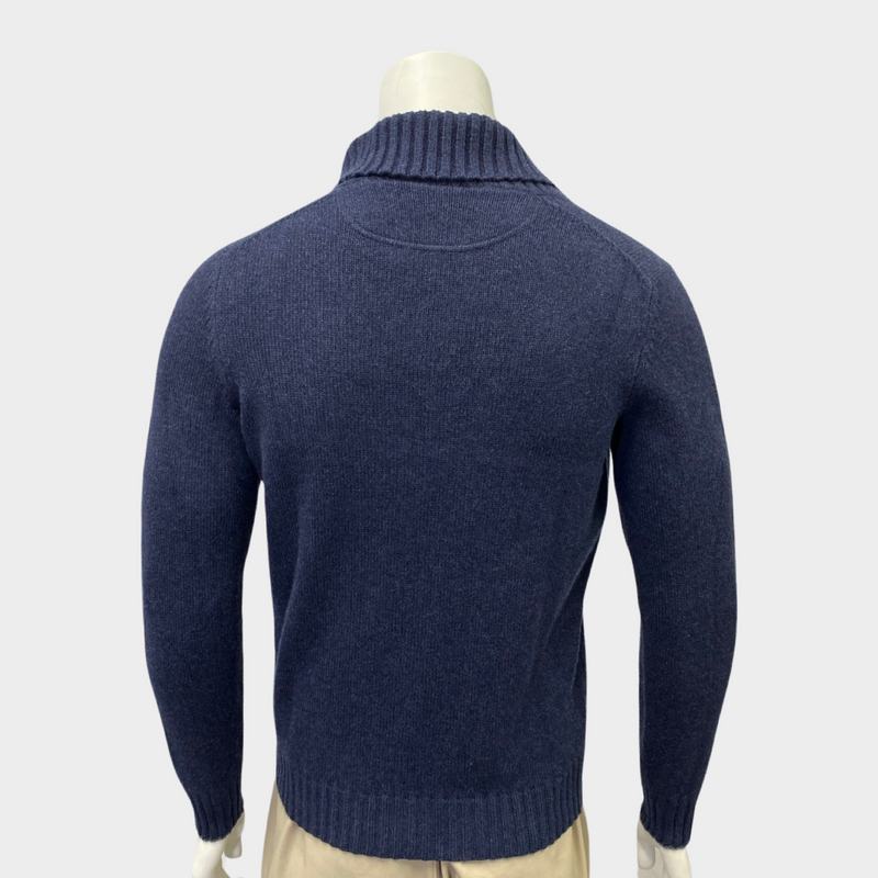 Brunello Cucinelli men's blue cashmere jumper