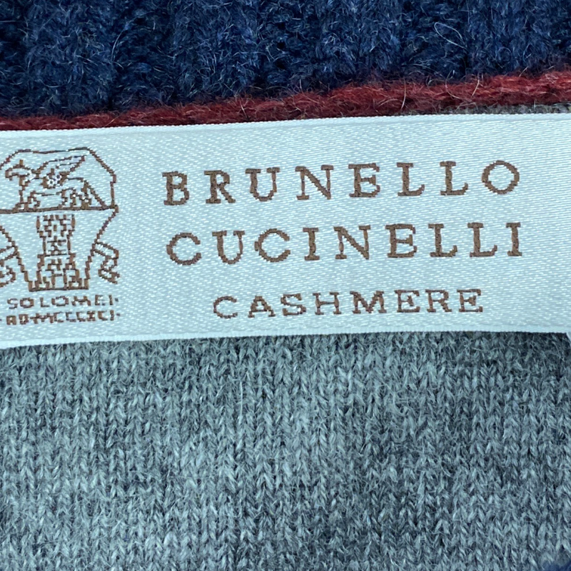Brunello Cucinelli men's blue cashmere jumper