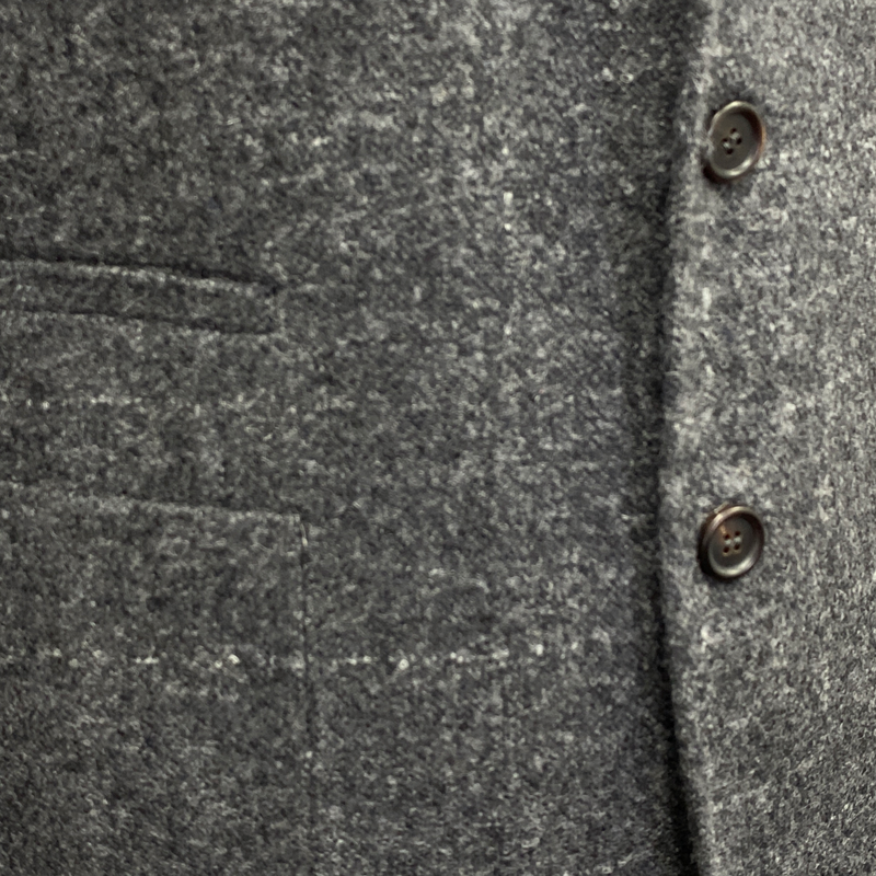 Brunello Cucinelli men's dark grey wool & alpaca blazer