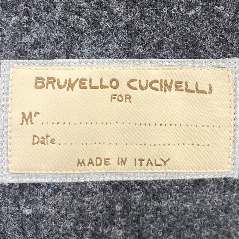 Brunello Cucinelli men's dark grey wool & alpaca blazer