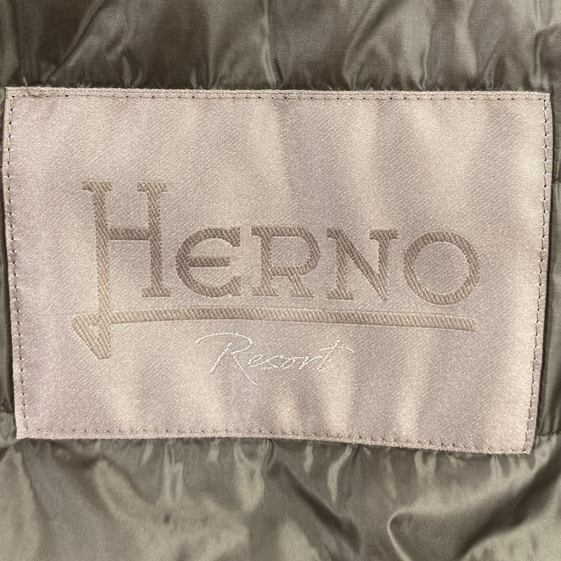 Herno men's navy light puffer packable travel jacket