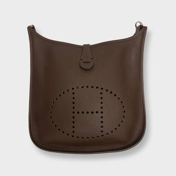 Hermès Women's Evelyn Brown Leather Bag