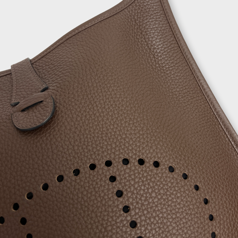 Hermès Women's Evelyn Brown Leather Bag