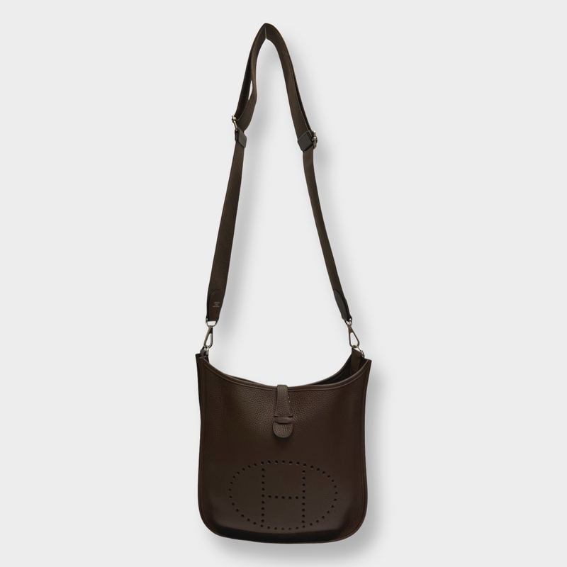 Hermès Women's Evelyn Brown Leather Bag