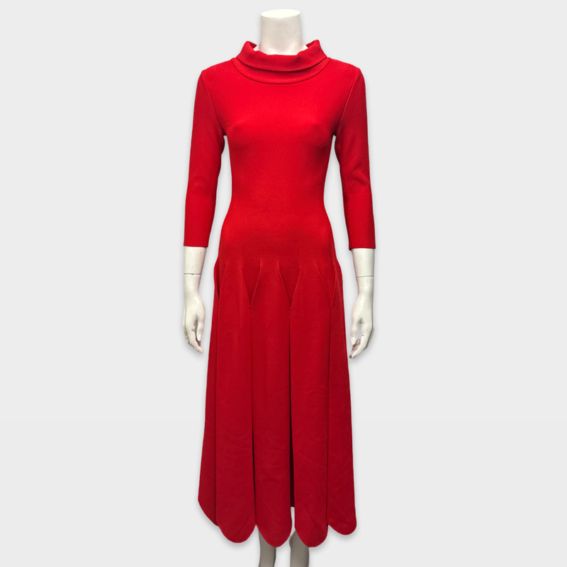 Alaia Red Viscose Dress