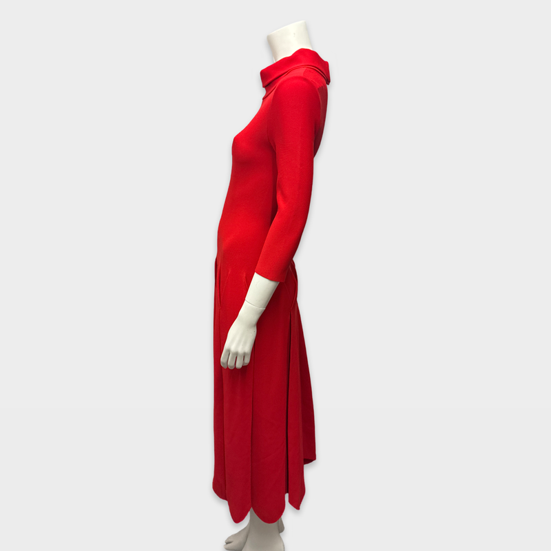 Alaia Red Viscose Dress