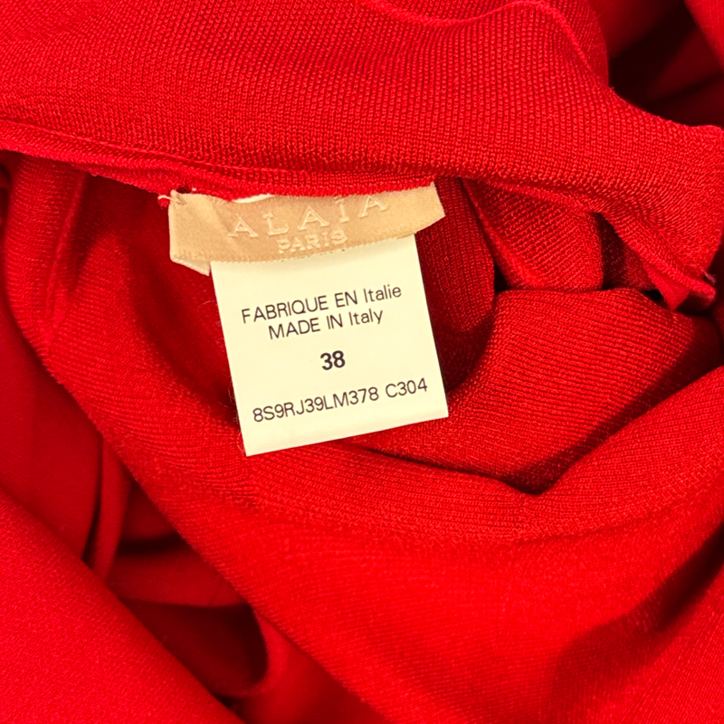Alaia Red Viscose Dress
