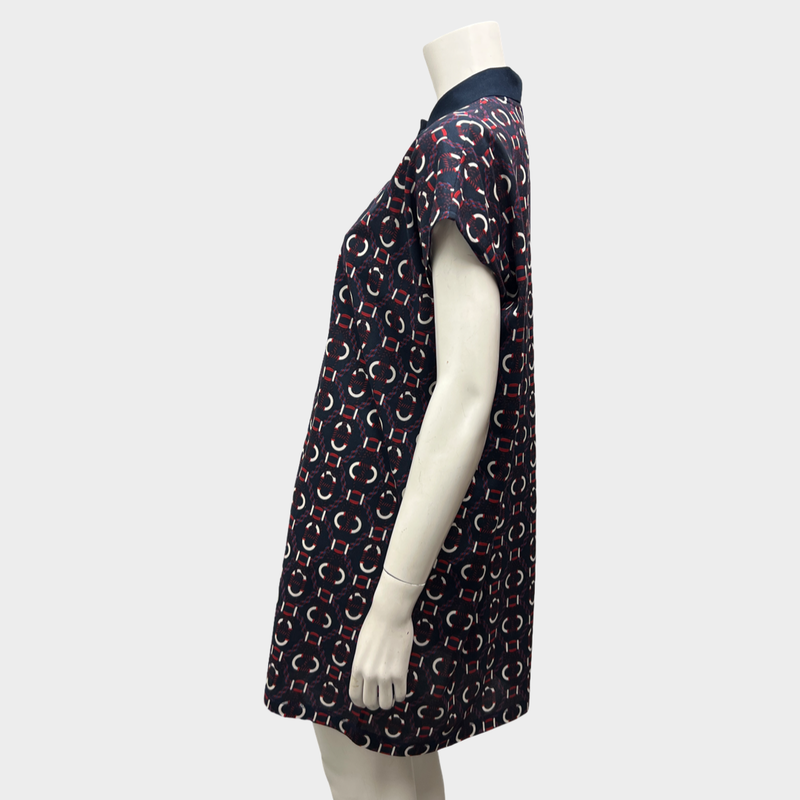 Hermès Women's Canoe Pattern Collar dress