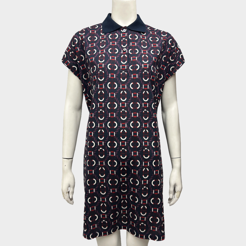 Hermès Women's Canoe Pattern Collar dress