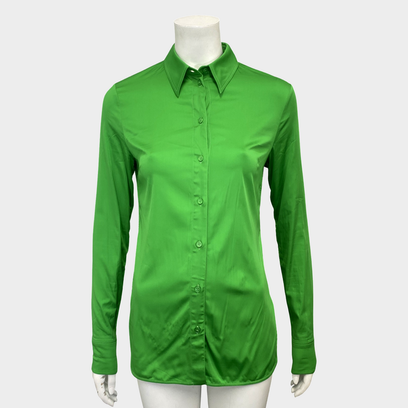 Stella Mccartney women's lime green button-down shirt