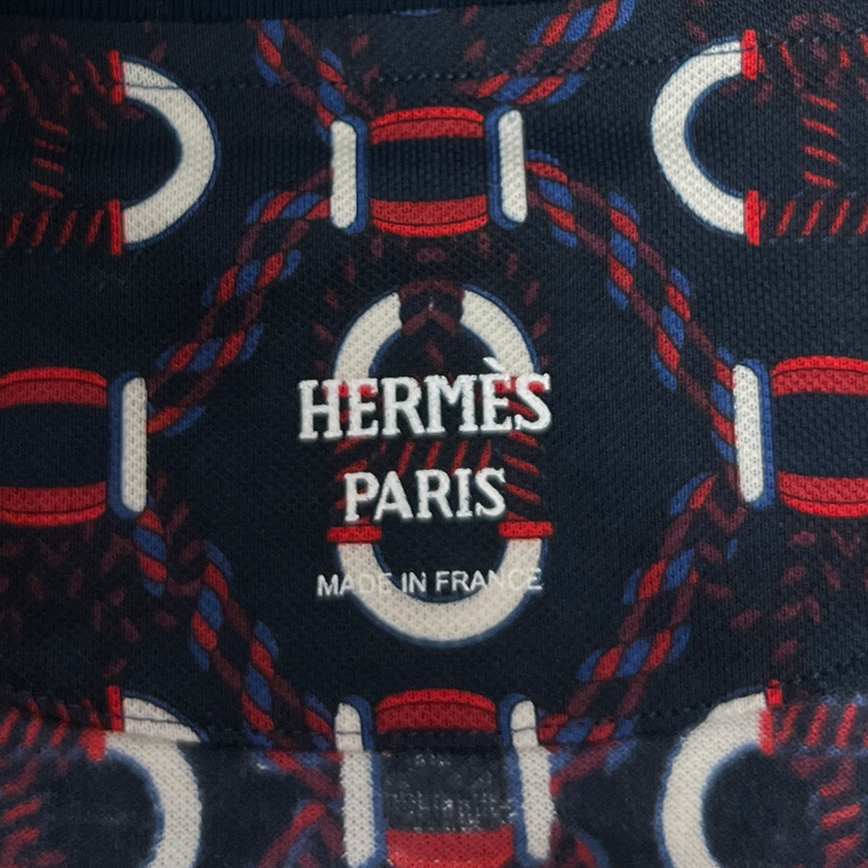 Hermès Women's Canoe Pattern Collar dress