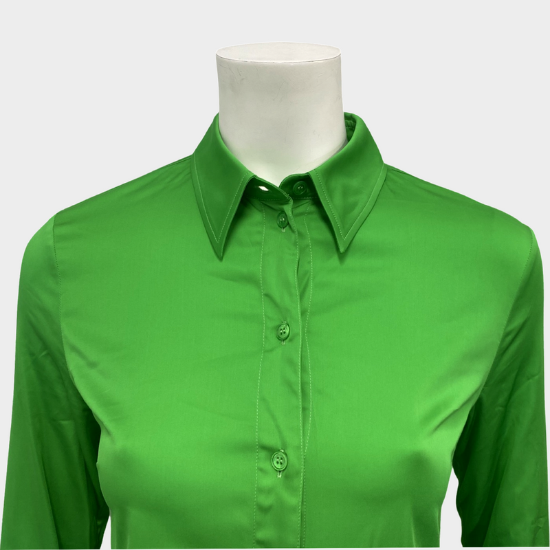 Stella Mccartney women's lime green button-down shirt