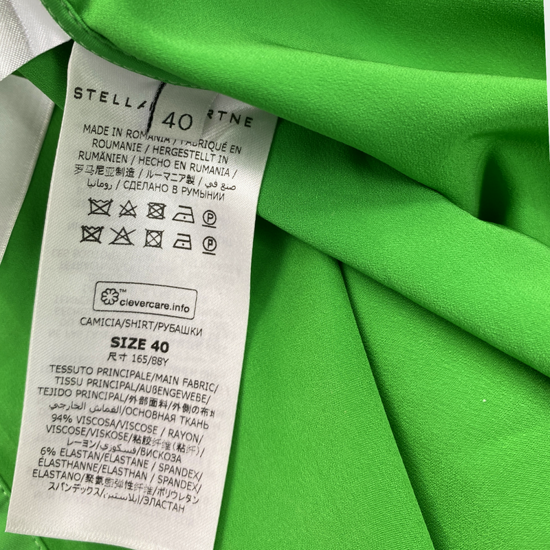 Stella Mccartney women's lime green button-down shirt