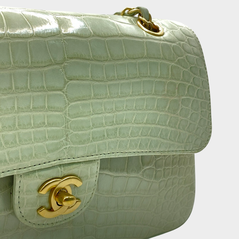 Chanel mint alligator medium 2.55 bag