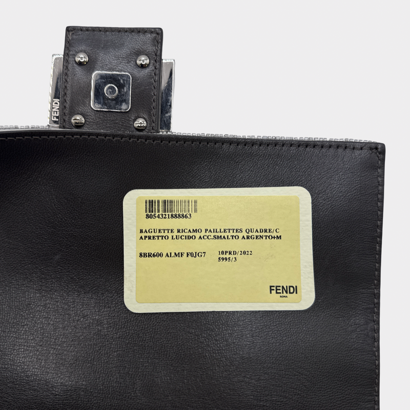 Fendi Women's Silver Sequins Baguette Bag