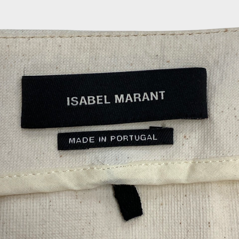 Isabel Marant ecru cotton mini skirt with ruffle