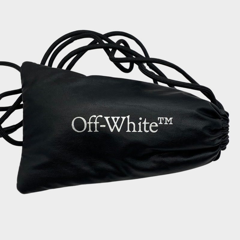 Off White women's mint and white rectangle sunglasses