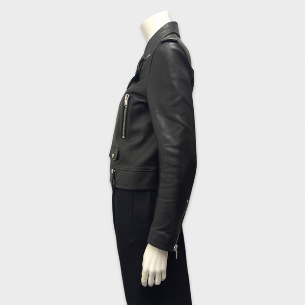 Saint Laurent Women's Black Leather Jacket – Loop Generation