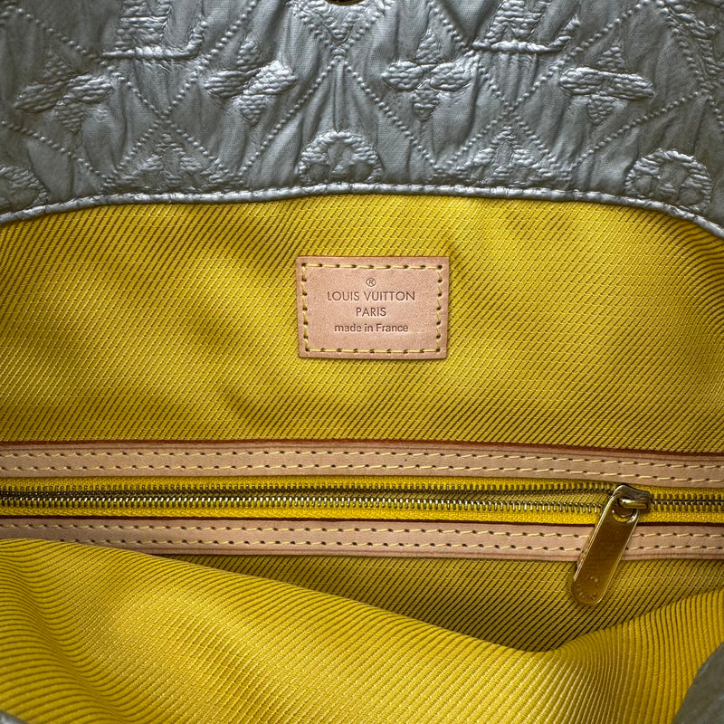 Louis Vuitton Limelight Silver Jacquard Quilted Monogram Clutch