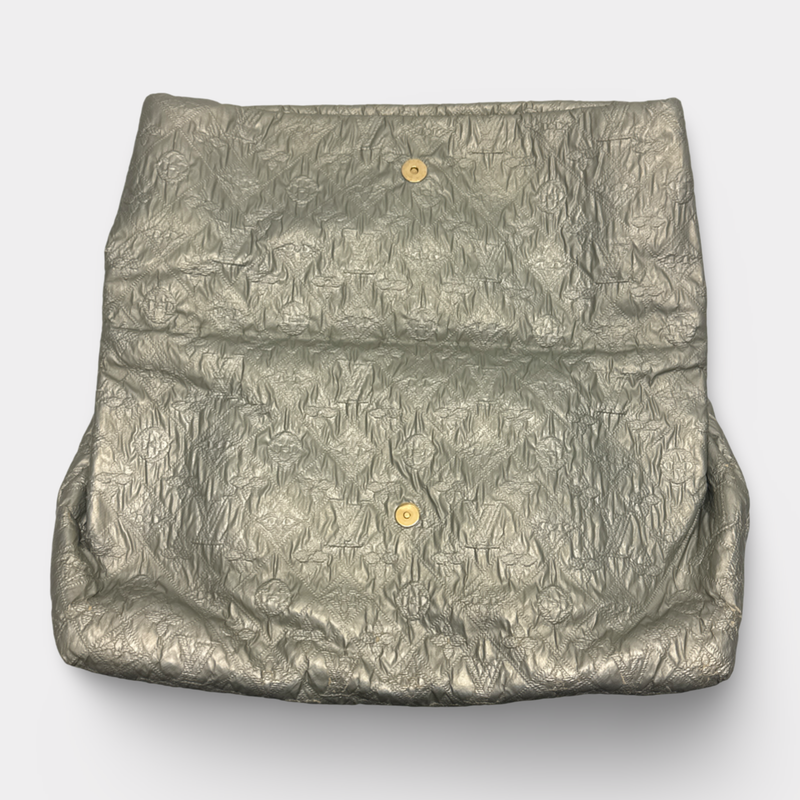 Louis Vuitton Limelight Silver Jacquard Quilted Monogram Clutch