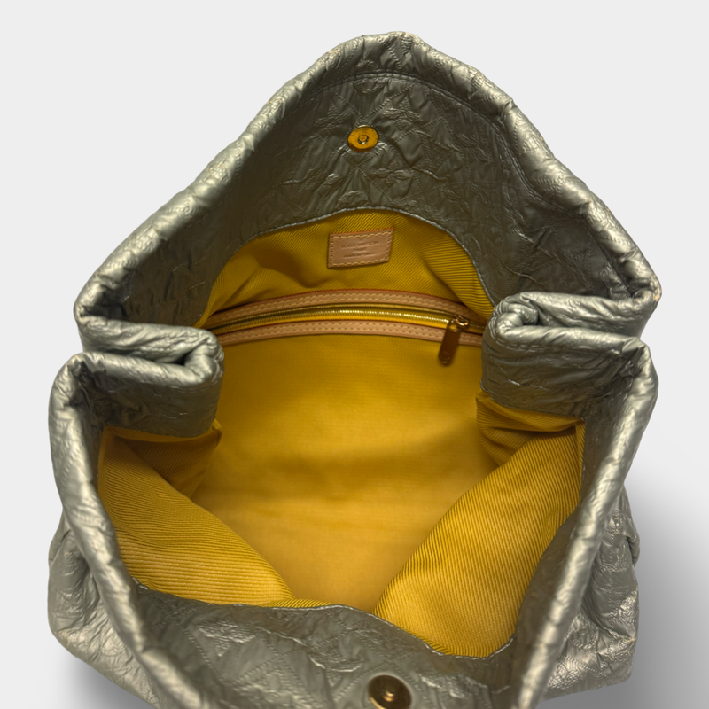 Louis Vuitton Limelight Silver Jacquard Quilted Monogram Clutch